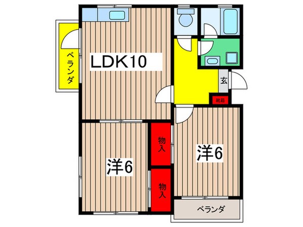 ロワジール緑園Ｃの物件間取画像